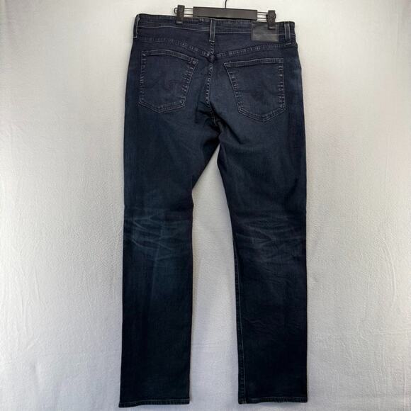 AG Adriano Goldschmied Jeans Men's 35x33 Blue Dark Wash Everett Slim Straight - Picture 6 of 11